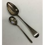 A Georgian OE pattern silver spoon together with o
