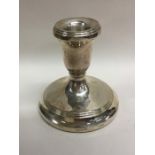 A single silver piano candlestick. Birmingham. App