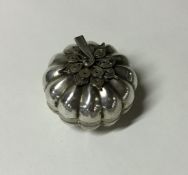 An Islamic silver pill box with lift-off cover. Ap