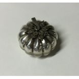 An Islamic silver pill box with lift-off cover. Ap