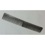 An Edwardian Continental silver comb of tapering f