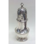 A good heavy Georgian silver sugar caster of balus