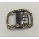 A good Georgian silver spring loaded buckle with b