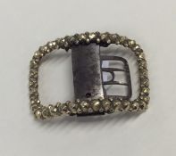 A good Georgian silver spring loaded buckle with b