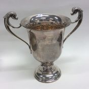 A large silver two handled trophy cup. Sheffield.