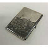 A fine quality Russian silver cigar case decorated