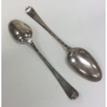 A pair of good bottom marked silver tablespoons. C