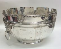 A good James II style Monteith silver bowl with de