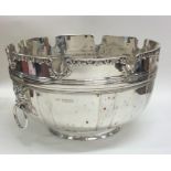 A good James II style Monteith silver bowl with de