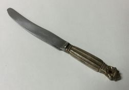 GEORG JENSEN: A stylish silver knife. Approx. 35 g