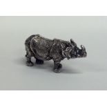 A Continental silver model of a rhino with texture