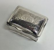 A Sterling silver double stamp case with dome top