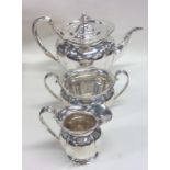 A good quality plain silver tea service. Sheffield