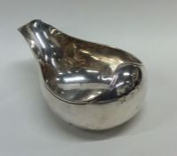 An early Georgian silver pap boat with reeded bord