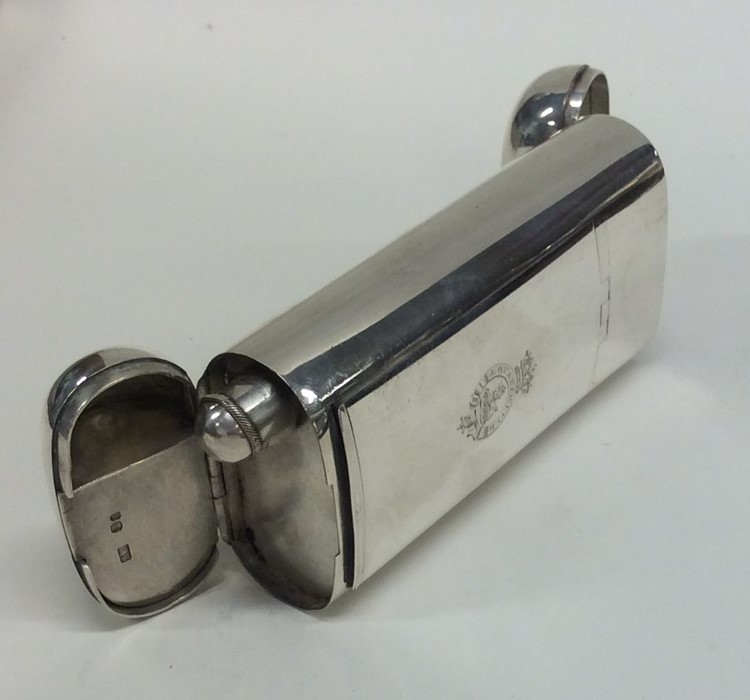 A rare silver travelling tobacco pipe box with hin - Image 2 of 2