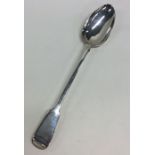 A fiddle pattern silver basting spoon. London. App