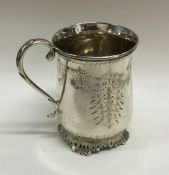 An attractive Victorian silver christening cup wit