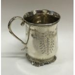 An attractive Victorian silver christening cup wit