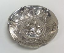 A Continental 18th Century silver pin dish decorat