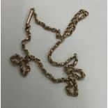 A 9 carat belcher link chain. Approx. 5 grams. Est