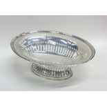 An Edwardian silver sweet dish of oval form with s