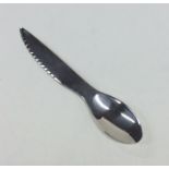 A stylish Continental knife / spoon of shaped form