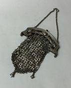 A good quality Ditch silver purse of mesh form. Ap