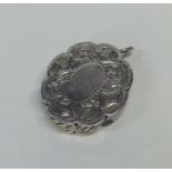 A Victorian silver vinaigrette of oval form with l