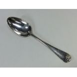 A good silver Hanoverian pattern spoon with creste