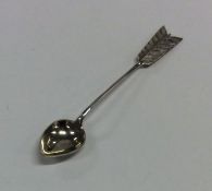 A Russian silver spoon in the form of an arrow. Pu