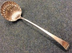 A large Georgian silver OE pattern ladle with flut