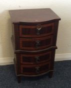 A mahogany four drawer crossbanded chest. Est. £30