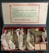 A boxed set of five Oriental figures Est. £30 - £5