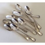 A good set of twelve OE and bead pattern silver te