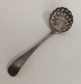 A Georgian silver OE pattern sifter spoon. London