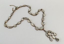 A good tapering moonstone necklace together with m