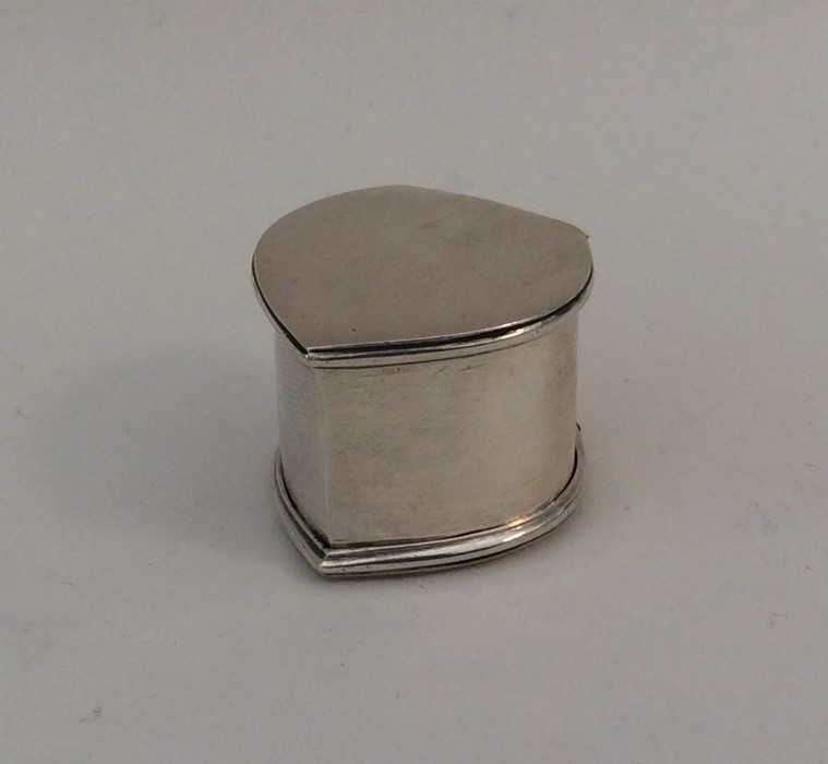 A rare Georgian shaped silver nutmeg grater with d