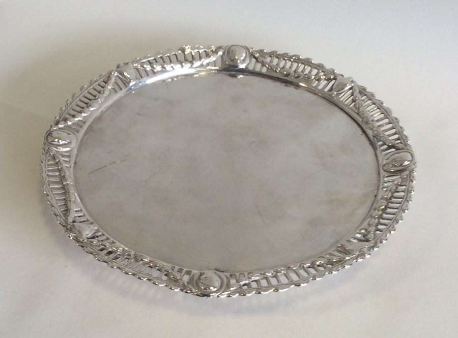 A good quality George III silver waiter. London 17