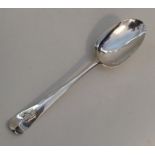 A Georgian silver rat tail dessert spoon. London 1