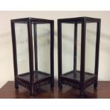 A good pair of Chinese hardwood display cases on c