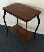 A Victorian rosewood and inlaid occasional table w