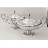 A good pair of George III silver tureens and cover