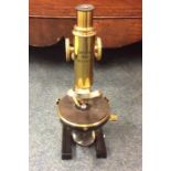 KARL ZEISS: A cased mahogany microscope. Est. £200
