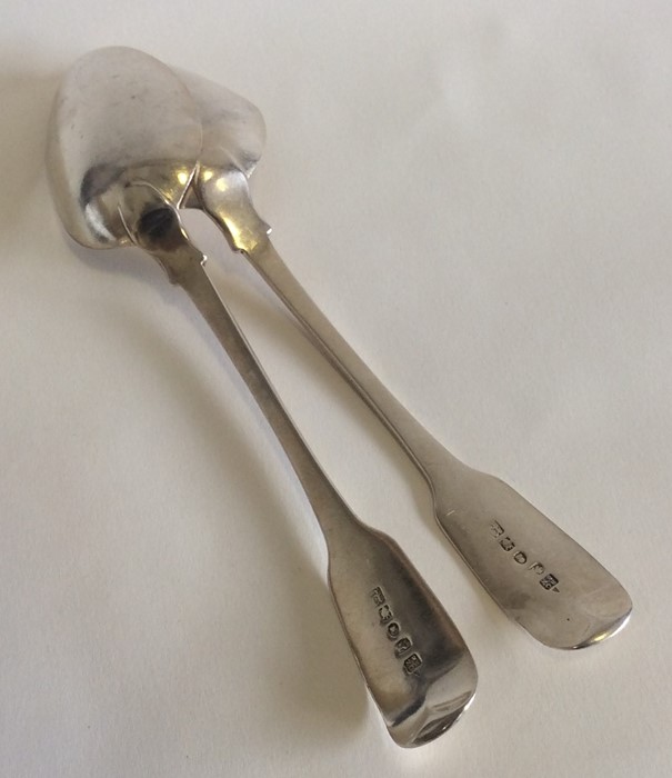 YORK: A pair of fiddle pattern silver tablespoons. - Image 2 of 2
