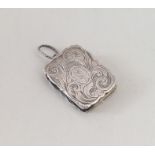 A small Victorian silver vinaigrette with pierced