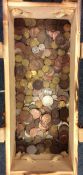 A collection of old nickel and copper coinage. Est