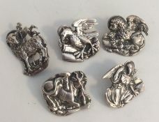 A rare set of five 16th Century Continental silver