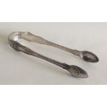 A heavy pair of Victorian Kings' pattern ice tongs