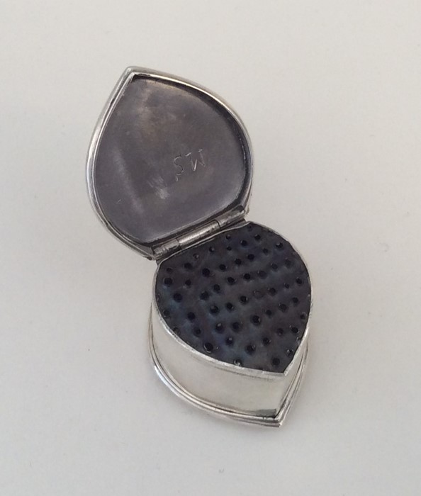 A rare Georgian shaped silver nutmeg grater with d - Image 3 of 3