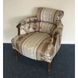 An Edwardian bow back chair on turned supports. Es